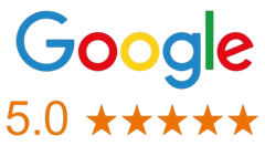 5 out of 5 star Google rating